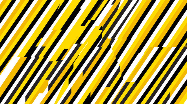 Abstract yellow and black diagonal lines. Modern geometric pattern with striped texture.