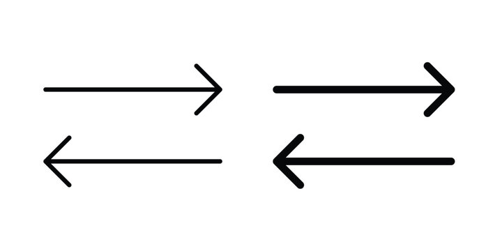 Transfer arrows icon editable design set