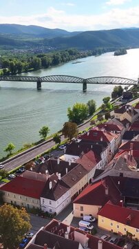 Krems Church Bridge Danube River Austria