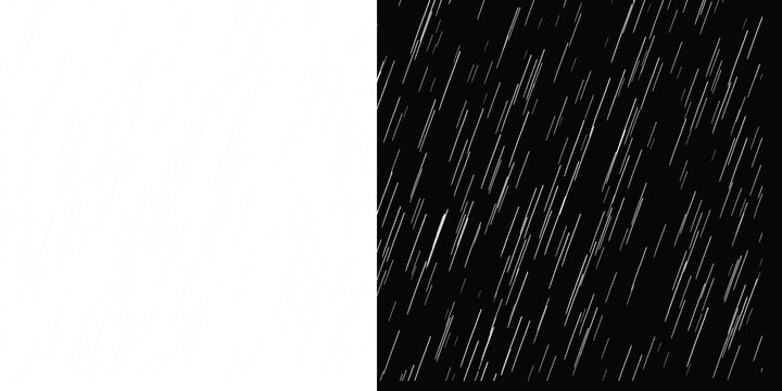 Diagonal white streaks on black background with white space on the left side on transparent background