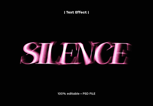 Halftone Glow Gothic Text Effect