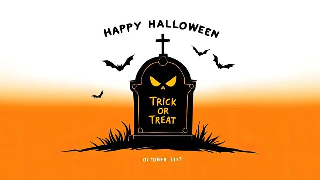 Spooky halloween tombstone with bats perfect for october 31st celebrations and designs