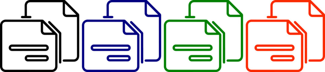 Fototapeta premium Document transfer icon set, file sharing, data exchange, information flow, digital.
