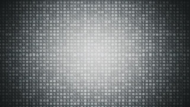 A background of binary code with a grid pattern.