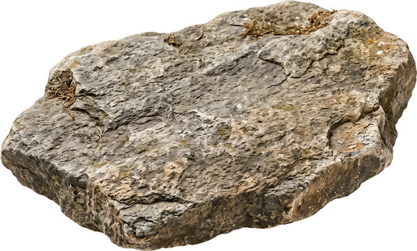 Isolated Landscape Rock Cutout PNG on Transparent Background