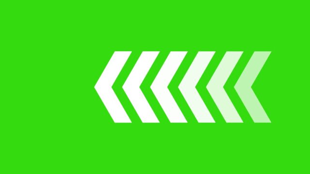 White arrow pointing left on green background. direction symbol indicating back or previous page. simple pointer showing opposite direction.