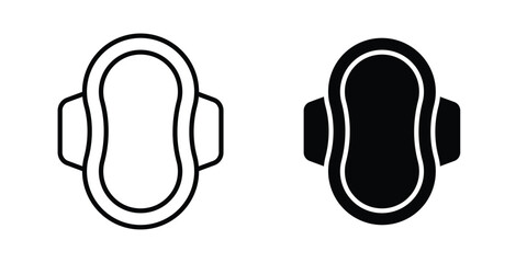 Hygienic pad icon in black and white, best for Business © sraboni