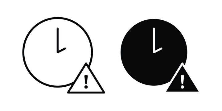 Expiry icon in black and white, best for Business
