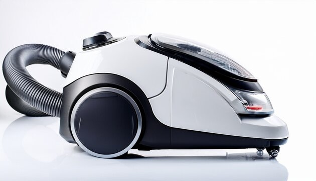 modern vacuum cleaner white isolate background