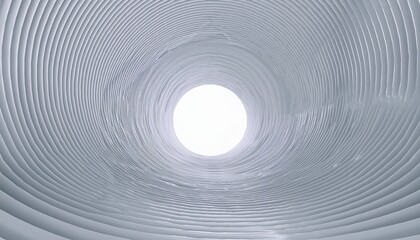 Fototapeta premium abstract architecture background white round tunnel 3d render