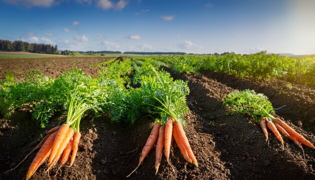 eco friendly carrot harvest from sustainable no till farm