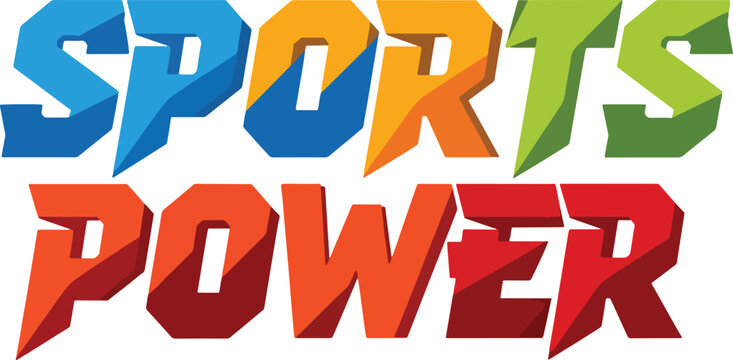 Sports Power logo with bold colorful 3D lettering.