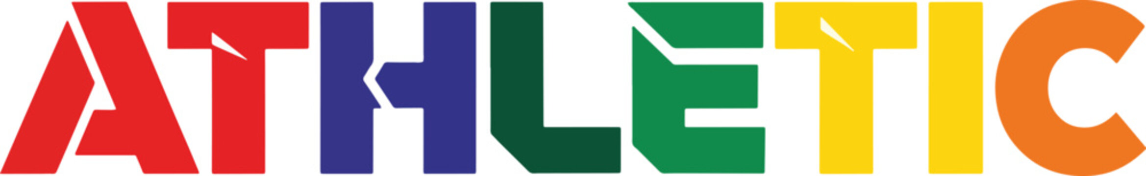 Colorful Athletic Text Logo.
