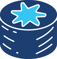 Minimalist Blue Sushi Roll Vector Illustration © Emran Hossain
