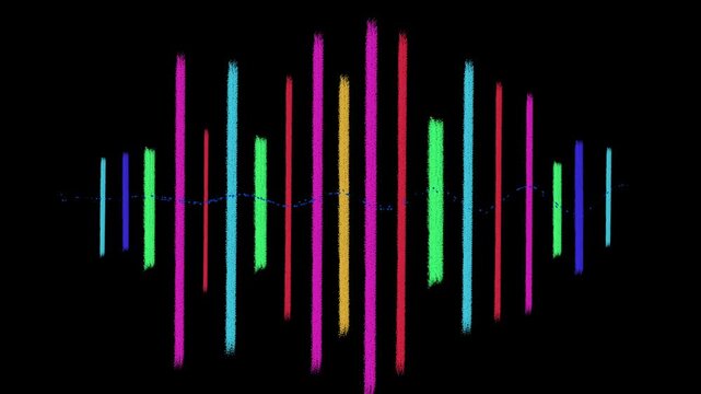 Colorful Sound Spectrum Equalizer Motion Graphics Loop