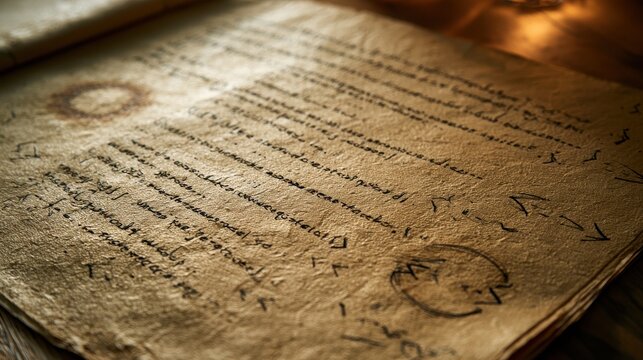 Monospaced code on rough paper texture, top-down photography