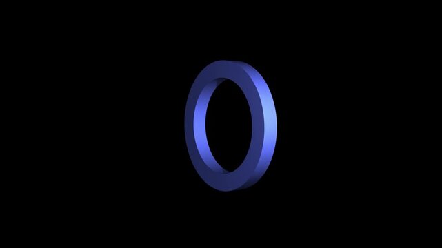 ring ball and circle. Abstract animation, 3d render.4k video.