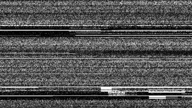 VHS Glitch Static Texture, Analog TV Signal Distortion and Noise Overlay Background