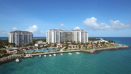 Obraz premium Luxury Boats Docked at a Waterfront Area in a Sunny Location During the Daytime