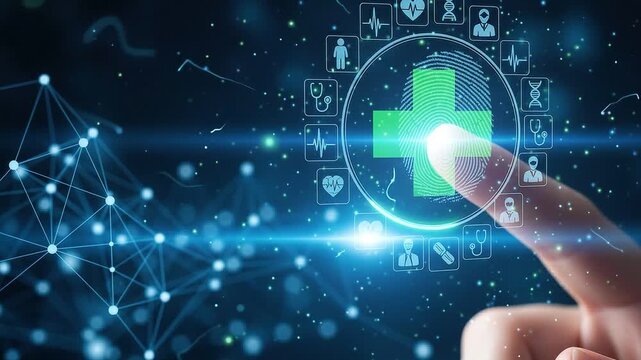 Digital healthcare technology and medical data integration concept