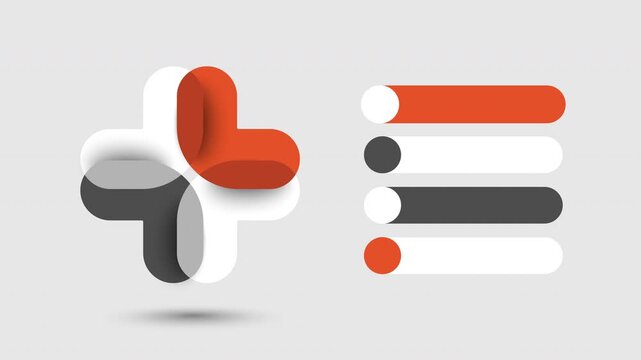 Animated four options infographic template for corporate marketing presentation