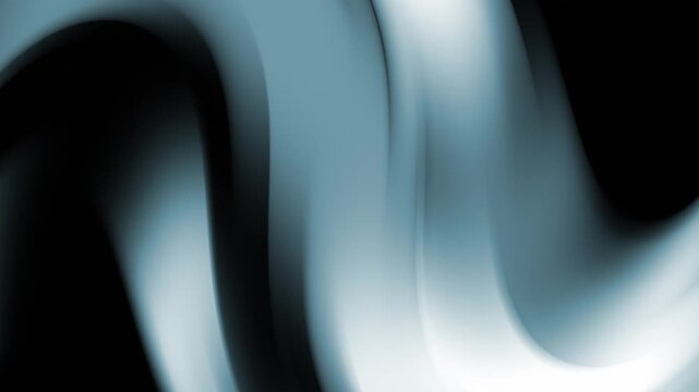 Abstract white black flowing wave motion. Liquid silk gradient background with smooth curves. Dynamic elegant shape background