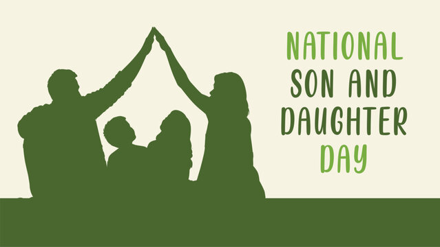 National Son and Daughter Day Family Celebration Banner Design