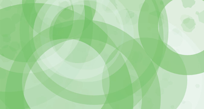 Overlapping rings watercolor pattern features varying shades of green and a light airy aesthetic circles overlap wash texture abstract
