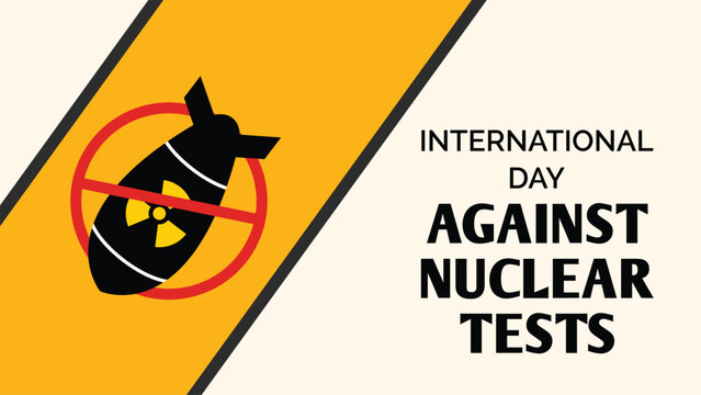 International Day Against Nuclear Tests Social Media Banner Template