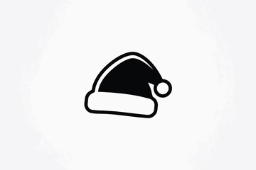 Fototapeta premium Santa Hat Vector Icon Isolated on White Background for Christmas Graphic Design