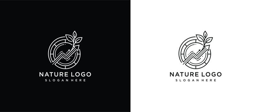 Nature Growth Logo - Linear Design