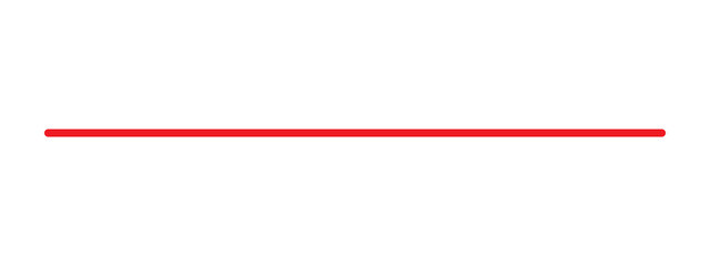 Obraz premium A single straight horizontal red line on a plain surface