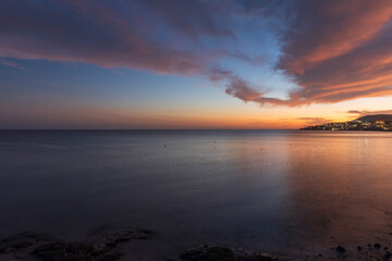 Obraz premium Fuerteventura island Canary islands Spain Costa Calma sunset view, on the Jandía Peninsula, is one of the island's most outstanding tourist destinations.