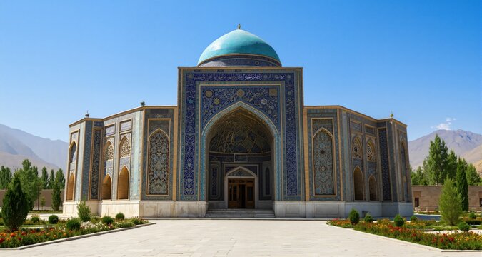 Mausoleum of Mir Said Ali Hamadani in Kulob Generative AI
