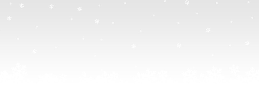 Snowflake Border Overlay. Winter snowflake bottom border, falling Christmas snow frame, festive holiday decoration