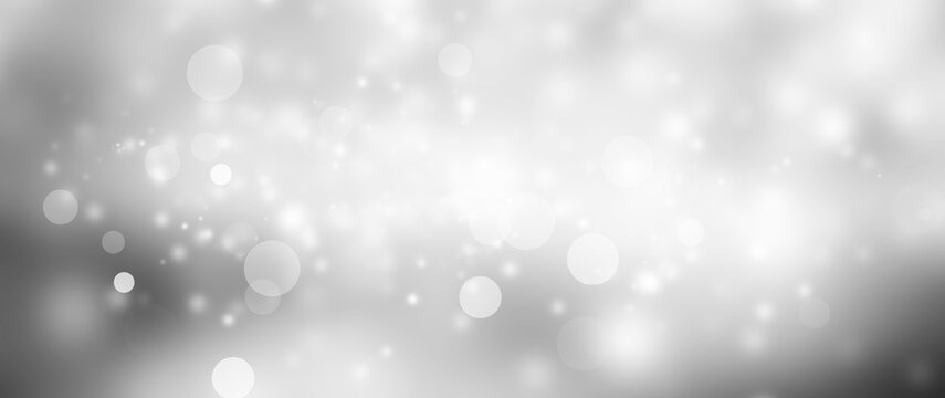 white snow blur abstract background. Bokeh Christmas blurred beautiful shiny Christmas lights.
