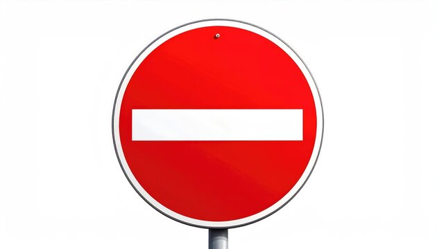 Red circular sign with white horizontal bar, indicating no entry (1)