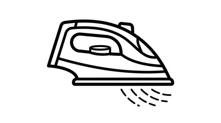 Fototapeta premium Vector illustration of a steam iron for Household chores indoors