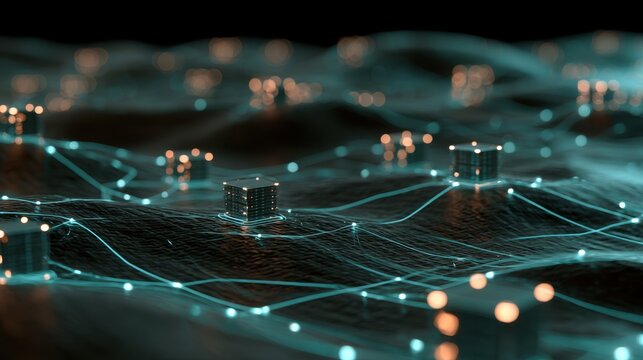 Distributed server network on dark textile