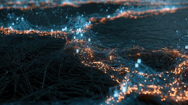 Distributed server network on dark textile