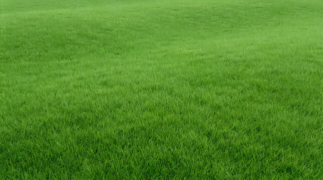Lush green grass field captures the vibrant essence of a sunny meadow with soft textures and bright natural summer lighting