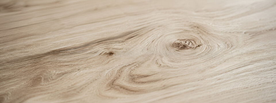 Natural Light Wood Texture Background with Grain and Knot Pattern