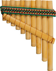 Pan flute isolated on white background © Andrzej Tokarski