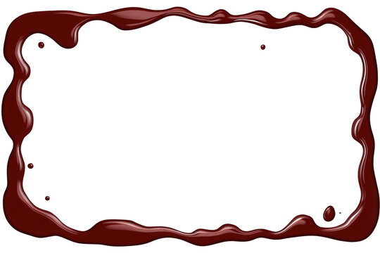 Dripping red blood frame creating a spooky halloween border, a liquid splatter vector with transparent background