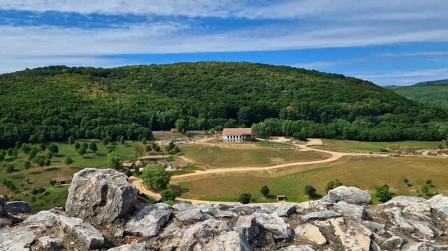 Landscape from the Castle of Csesznek in Hungary