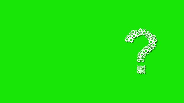 icon concept of question mark with gears