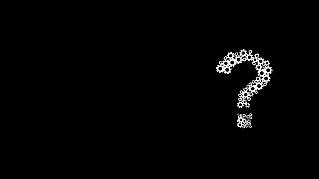 icon concept of question mark with gears