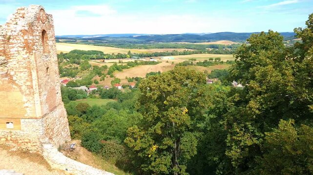Landscape from the Castle of Csesznek in Hungary