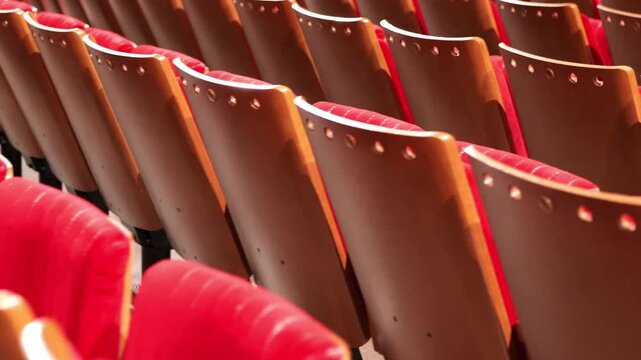 Numbered Auditorium Chairs Ready for Business Event
