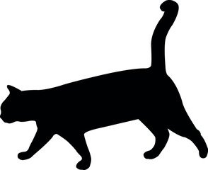 a cat body silhouette vector © turkishblue